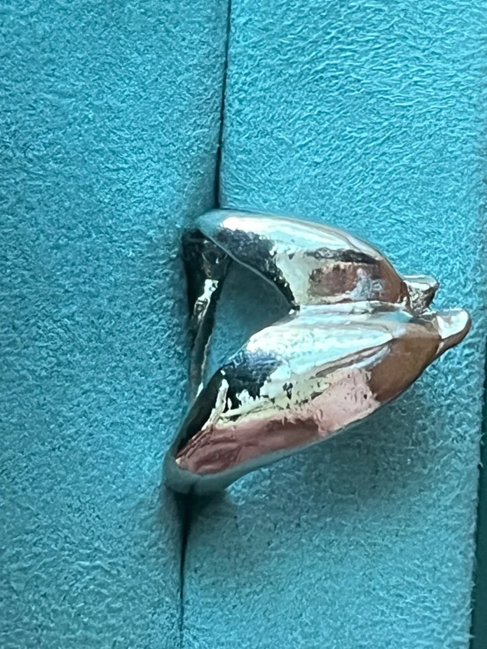 Silver Pair of Dolphin Ring-size 9